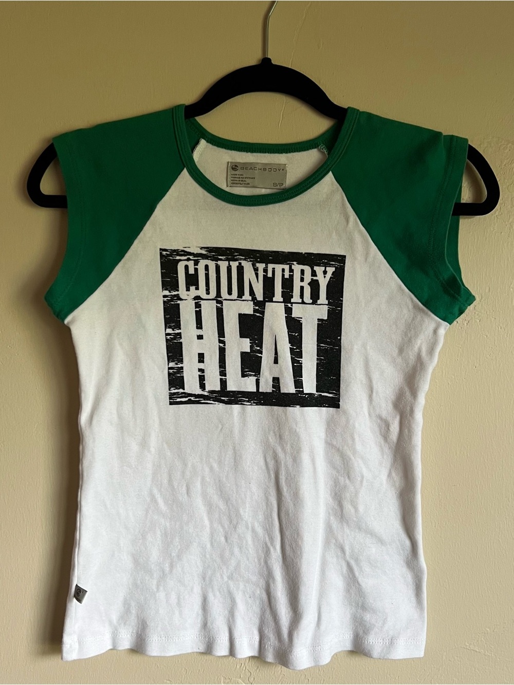 Country Heat Graphic Raglan Tee - Green & White